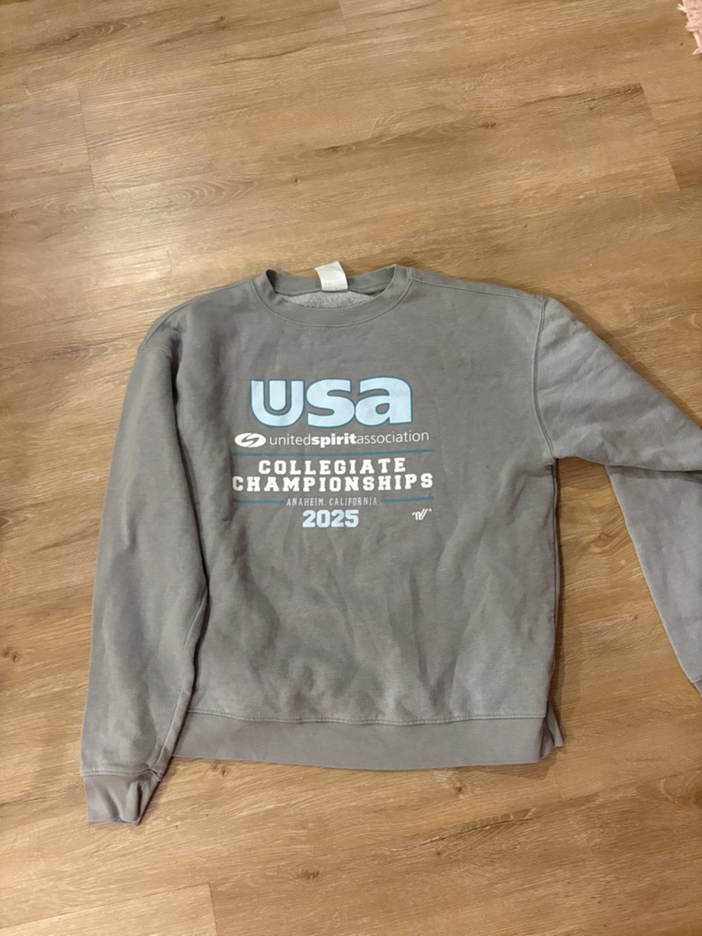 USA United Spirit Association Gray Collegiate Championships Sweatshirt - 2025